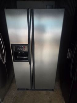 Stainless Steel Side-by-Side Refrigerator with Ice Maker