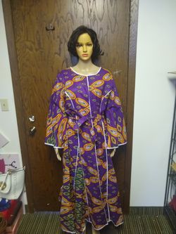 African wax print dress large