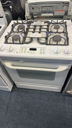 White slide in gas stove