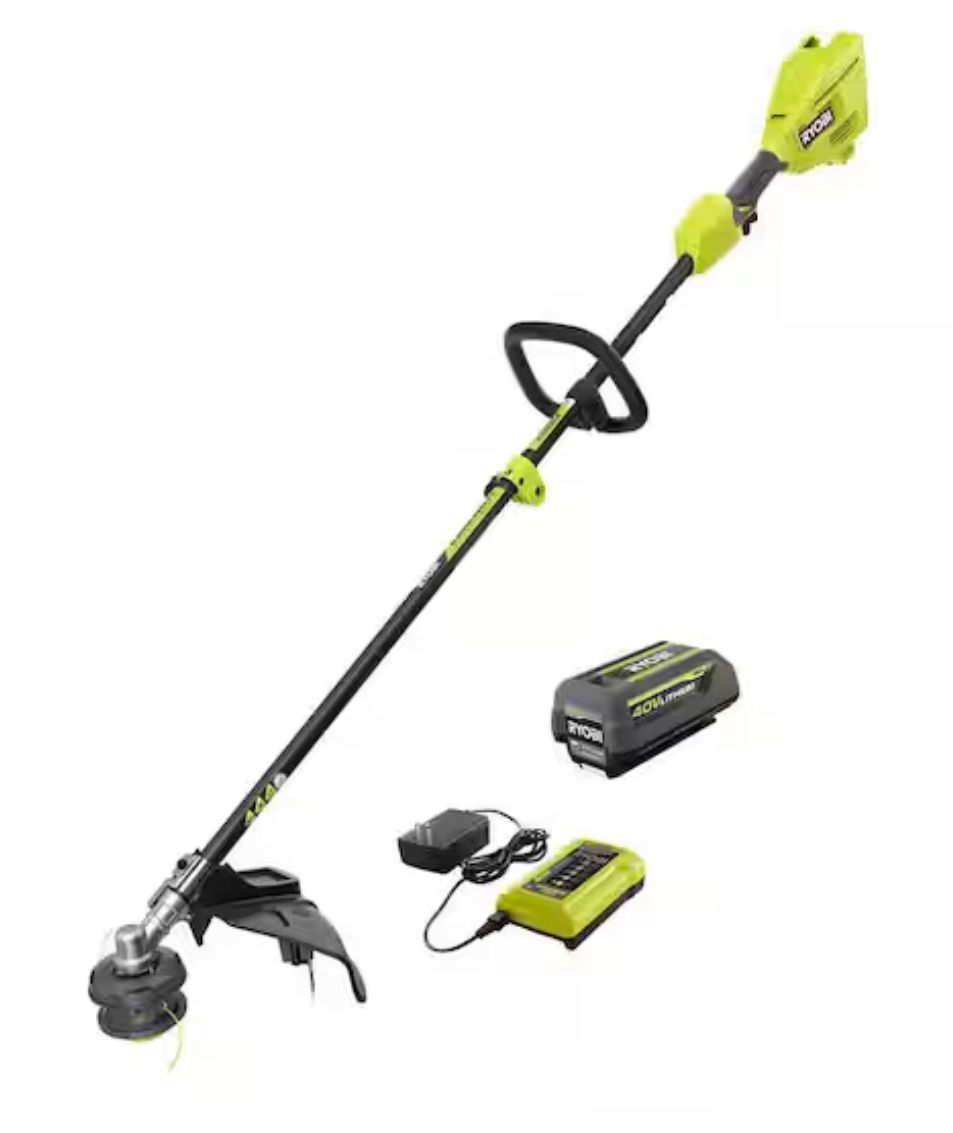 40V 15 in. Expand-It Cordless Battery Attachment Capable String Trimmer with 4.0 Ah Battery and Charge