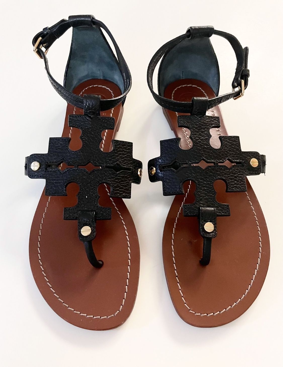 Women’s Tory Burch Phoebe Flat Thong Sandals Size 8 To 8.5 Black Price Is FIRM