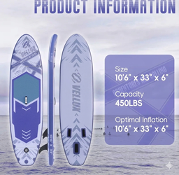 ✨️Brand new✨️💜Purple💜Vellux Inflatable Stand Up Paddle Board
