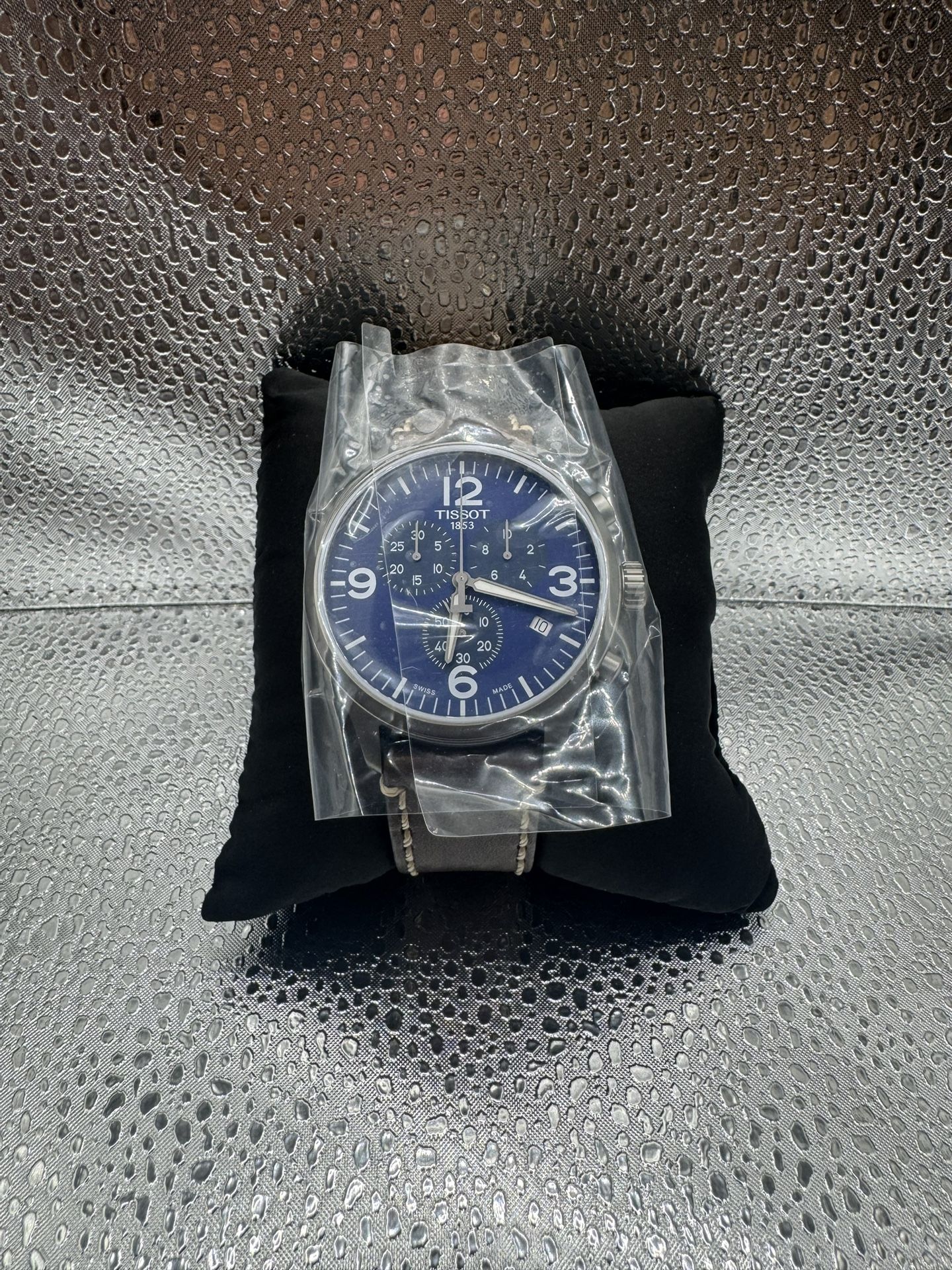 Men's Swiss Chrono XL Brown Leather Strap Watch 45mm