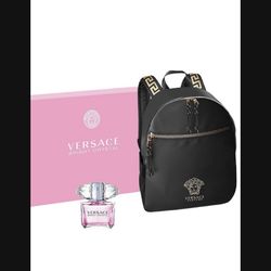 Perfume Gift Set —Versace Backpack And Perfume 