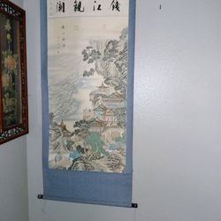 Large Handpainted Chinese Scroll 
