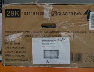 32in Stainless Steel Kitchen Sink Kit
