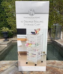10 Drawer Rolling Cart