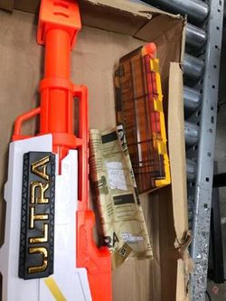  NERF Ultra Pharaoh Blaster with Premium Gold Accents, 10-Dart  Clip, 10 Ultra Darts, Bolt Action, Compatible Only Ultra Darts : Toys &  Games