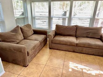 Brown Couch & Loveseat