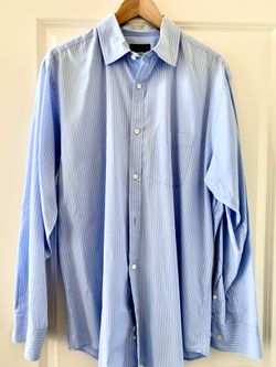 Men’s Banana Republic Blue Striped Dress Shirt XL