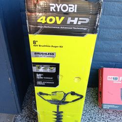 EARTH AUGER RYOBI 40V BATTERY AND CHARGER INCLUDED 