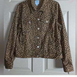 Cheetah print jacket M