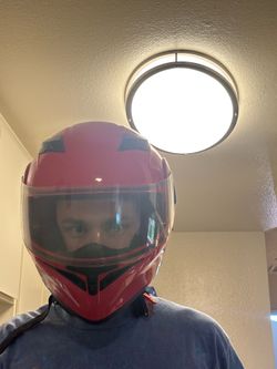 Red helmet and Jacket