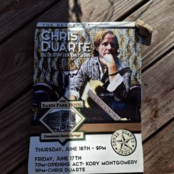 Chris Duarte Signed Poster-2016-Eureka Spring AR