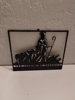Shepherd sheep religious wall decor