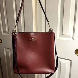 Coach Mollie Bucket bag - wine with 2 straps and dust bag GREAT condition