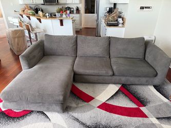Mario Capasa Feathers Sectional Sofa – 110” Gray