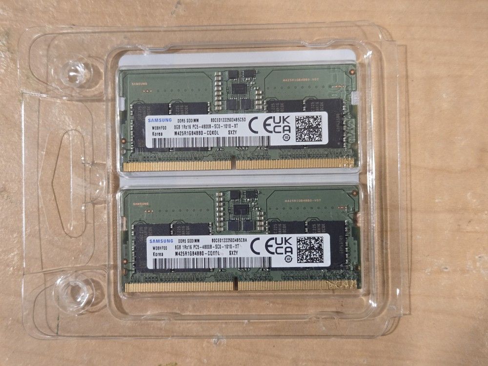 16GB (8GB X 2) Samsung DDR5 4800 Sodimm Laptop Notebook Memory