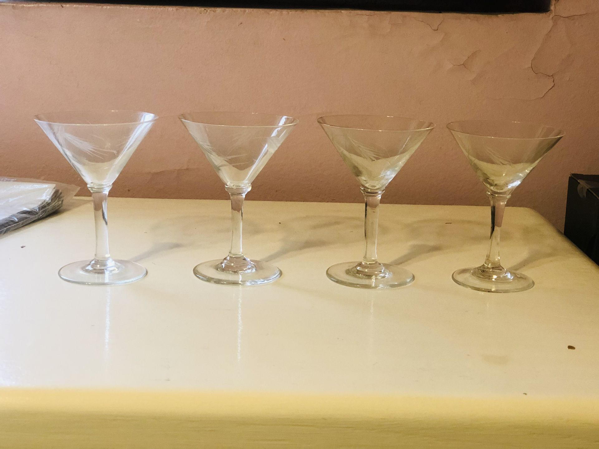 NEW martini glasses 4 ea. - Shipping Offered