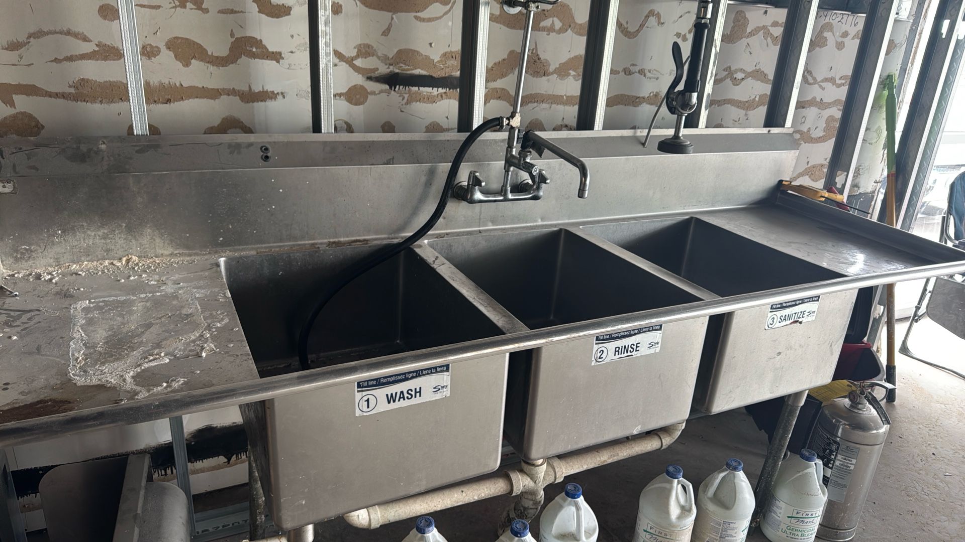Stainless 3 Compartment Sink