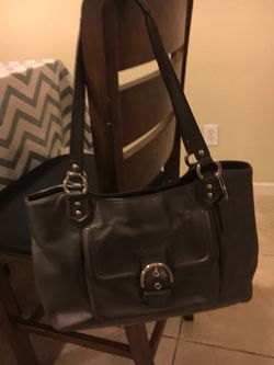 Large chocolate brown Coach purse