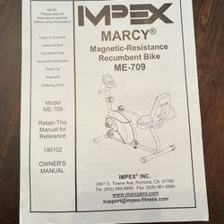 Impex Marcy Magnetic-Resistance Recumbent Bike