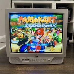 JVC 20" White CRT TV AV-20421 - Retro Gaming - Composite