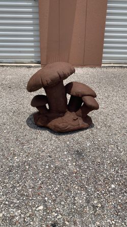 Mushroom Cement statue
