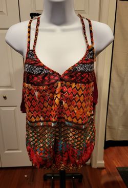 Racer back Spaghetti Strap  Chevron Top