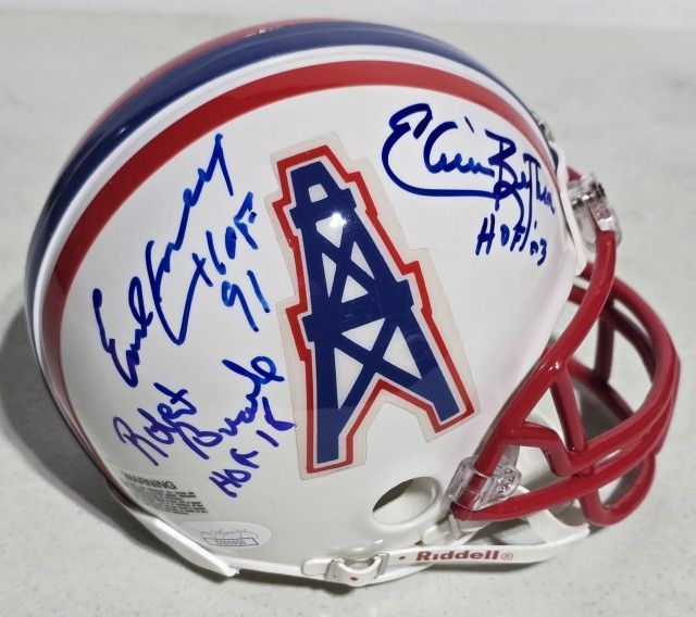 HOUSTON OILERS SIGNED MINI HELMET!