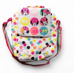Disney Minnie Mouse Oh So Happy Polka Dot Multicolor Small Crossbody Bag
