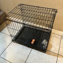 Dog Crate With Dish