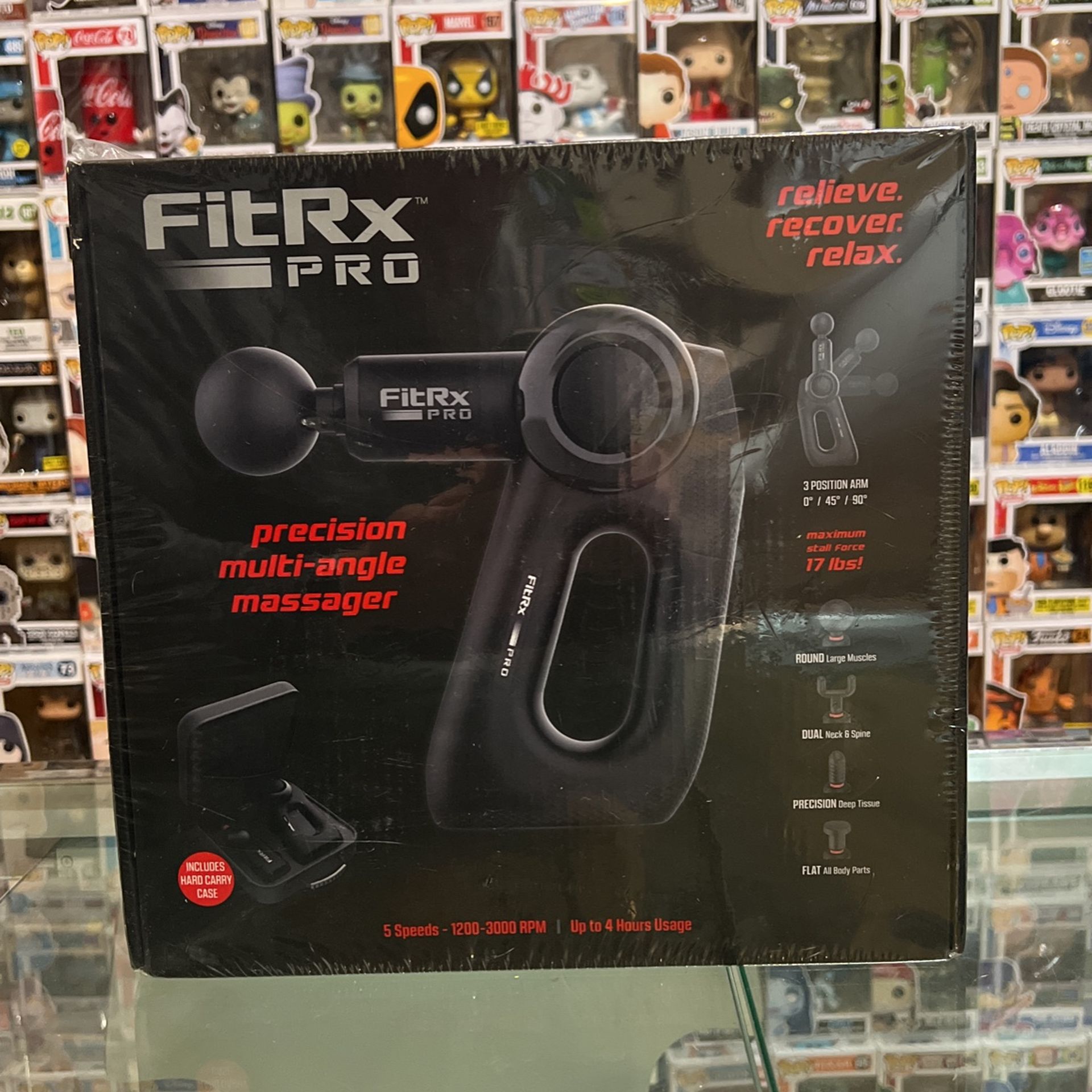 FitRx Pro Massage Gun Handheld Percussion Massager for Neck & Back Muscle Relief