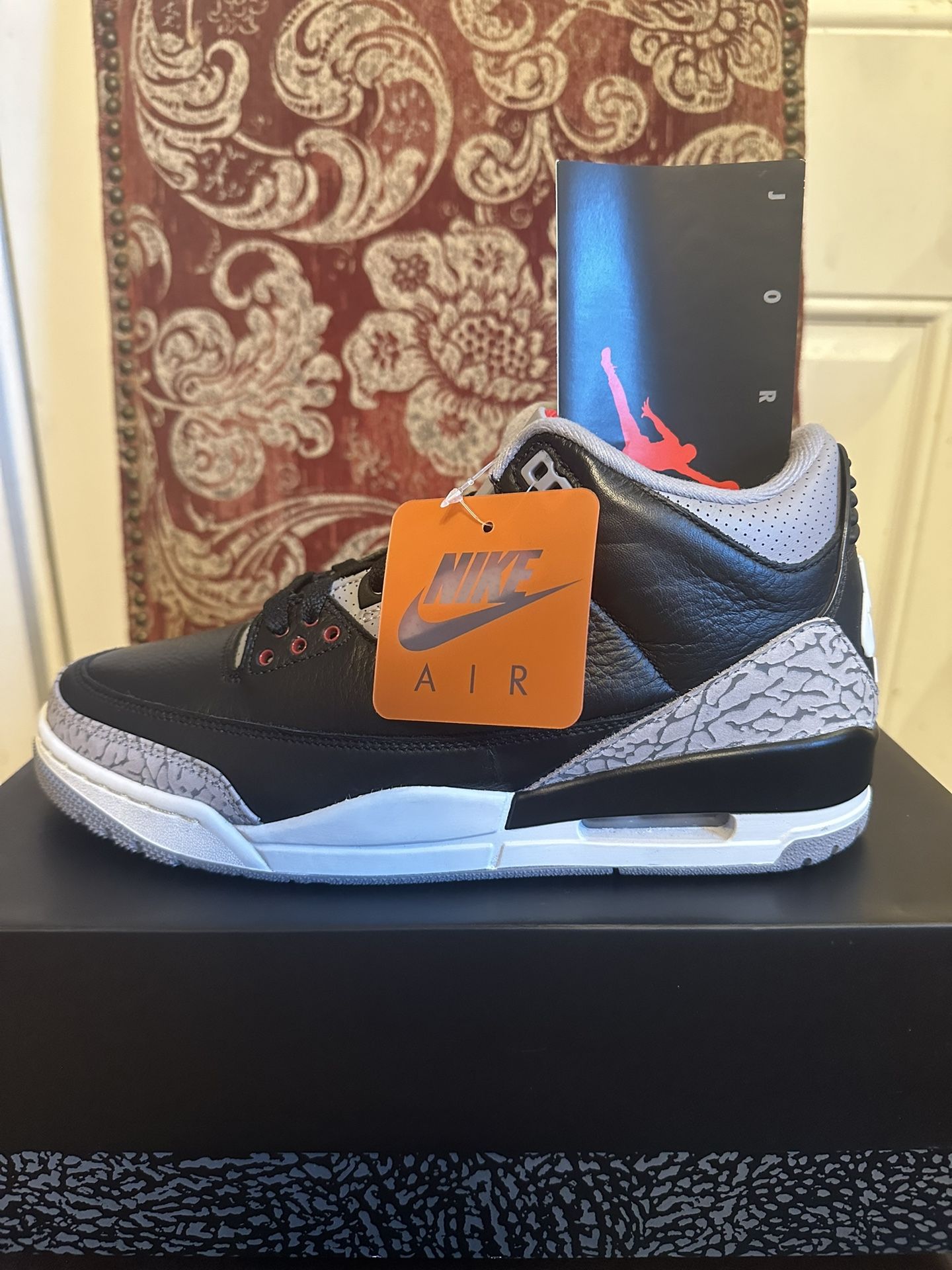Brand new Jordan Retro 3 Black Cement size 9.5 with box