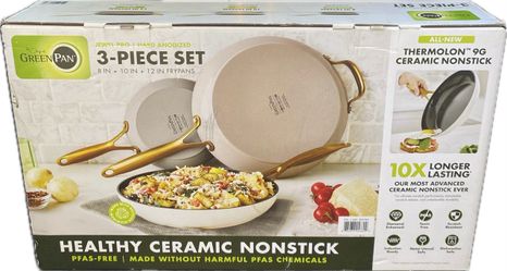 GreenPan Jewel Pro Ceramic Non-Stick 3-piece Fry Pan Set 1831785