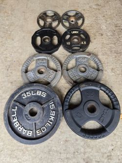 150lb of Mixed Olympic Weight Plates