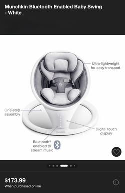 Munchkin Bluetooth Enabled Baby Swing
