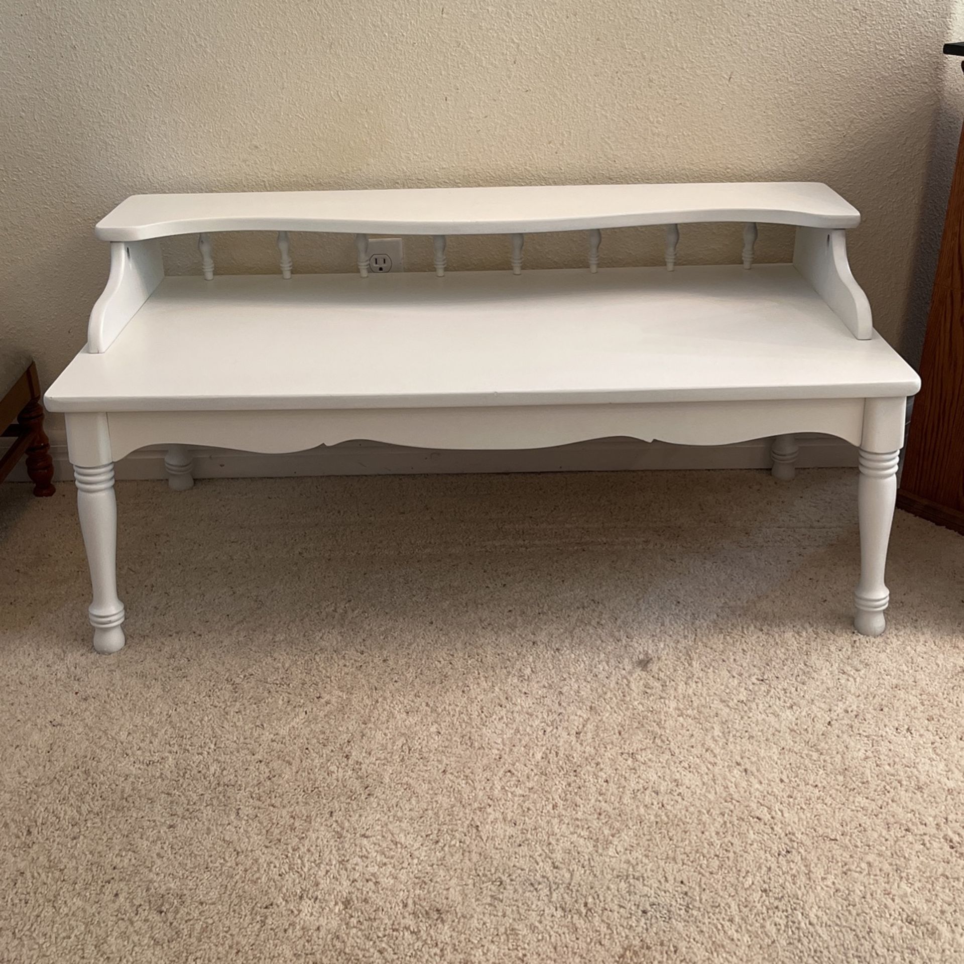 Vintage White Wood Table