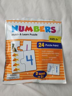 2 SAME PUZZLE SETS NUMBERS MATCH LEARN