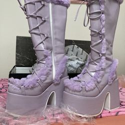 Demonia Lavender Boots Size 9