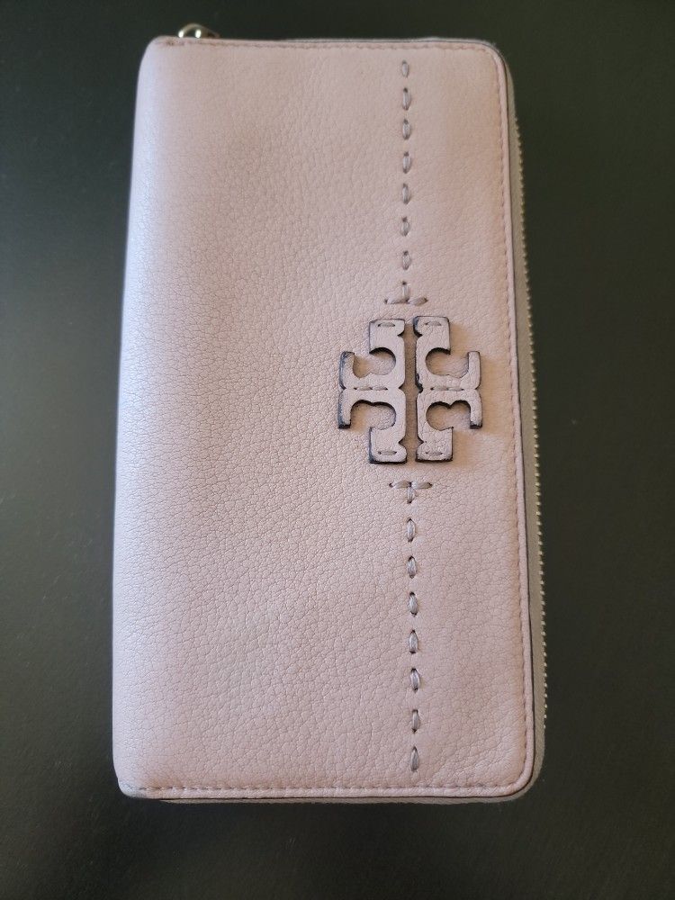 Tory Burch Mcgraw Zip Continental Wallet (Blush)