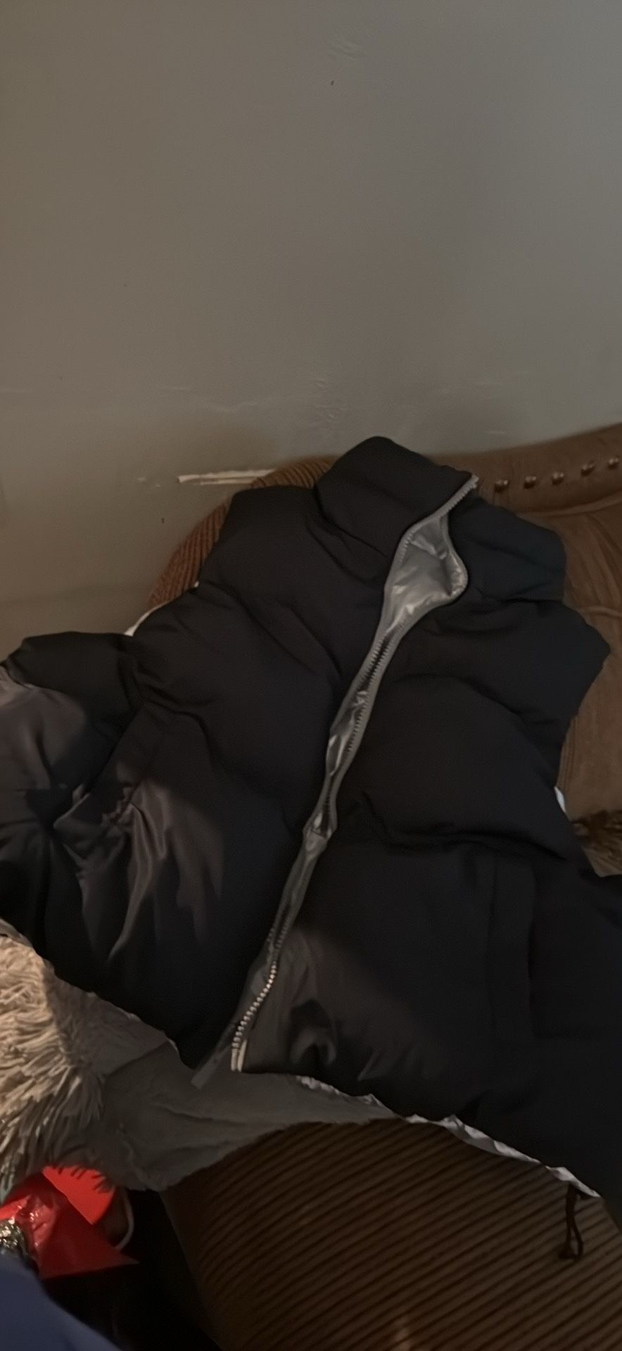 Black Puffer Vest Size Xl