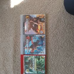 Uncharted 1, 2, & 3 Playstation 3 PS3
