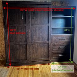 Murphy Bed With Shelves And Drawers