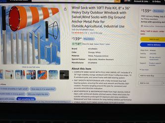 Brand new windsock with 10ft pole for ag