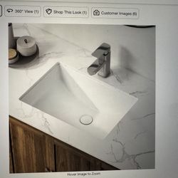 2 Brand New Eridanus Denbigh Undermount Bathroom Sinks