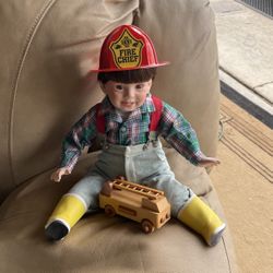 Fire Man Doll Porcelain Elle Hutchens