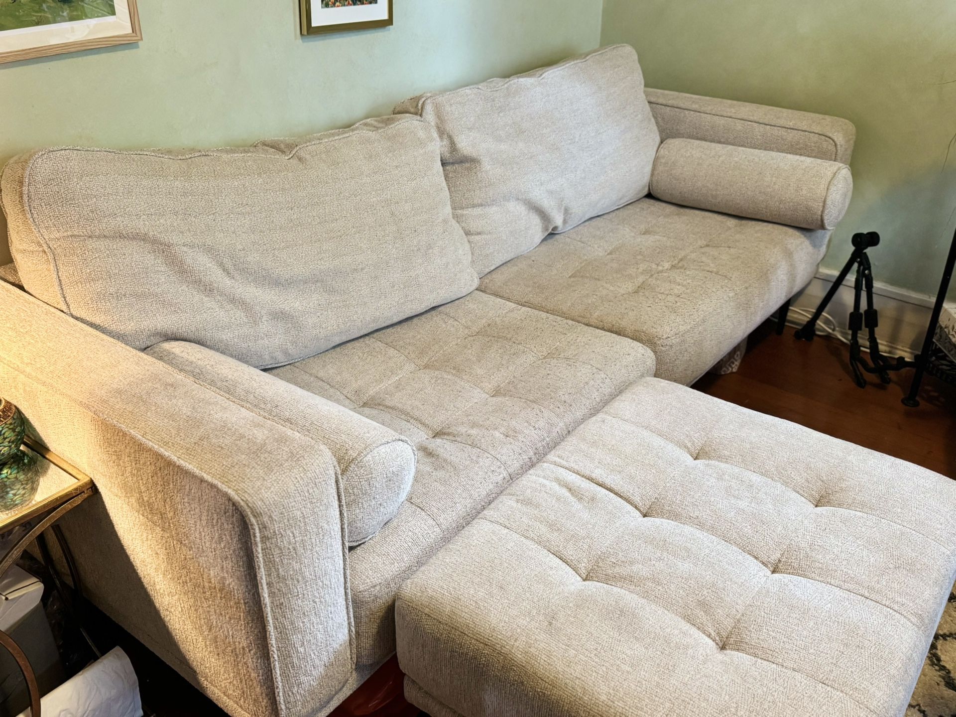 FREE Cream Colored Sofa and Ottoman!!!
