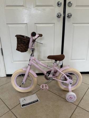 New Girls’s 12” Kent Mila Bicycle Ages 2-4 Pink with Training Wheels