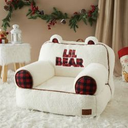 Soft sherpa oversized kids bean bag chair - NEW